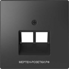 Merten D-Life Компьютерная двойная розетка кат.6 (антрацит)